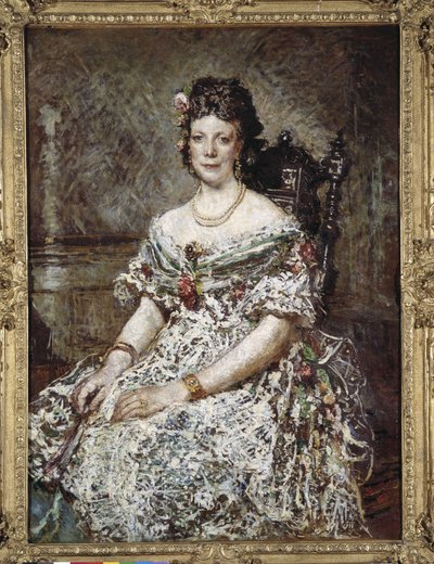 Porträtt av Madame Pascal av Adolphe Joseph Thomas Monticelli