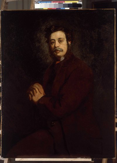 Porträtt av Mr Khan. Målning av Adolphe Monticelli (1824-1886) av Adolphe Joseph Thomas Monticelli