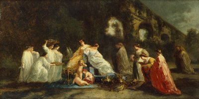 Florans festival av Adolphe Joseph Thomas Monticelli