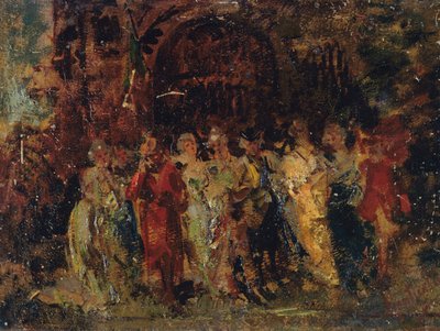 Bröllopståg av Adolphe Joseph Thomas Monticelli