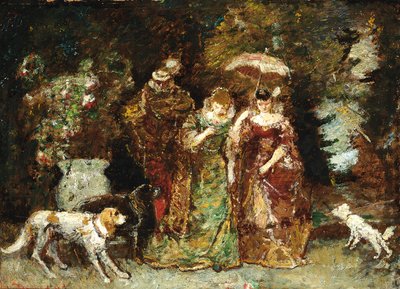 En samling i skogen av Adolphe Joseph Thomas Moticelli