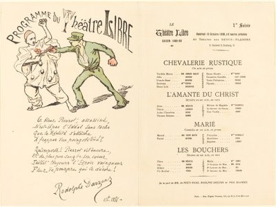 rustik ridderlighet; Kristi älskare; Gift; Slaktarens av Adolphe Leon Willette