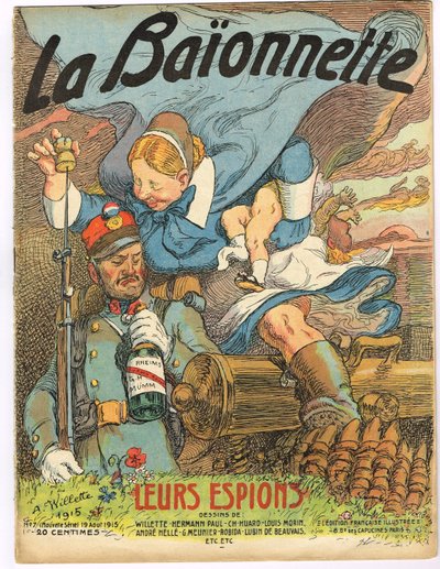 Omslag till "" La Baionnette "", Satirique en Colors av Adolphe Leon Willette
