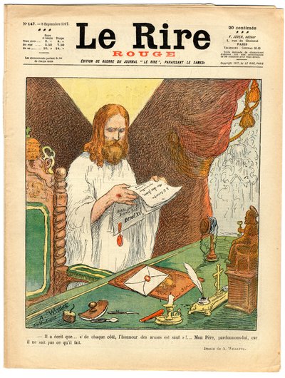 Omslag till "" The Red Laughter", Satirical in Colors av Adolphe Leon Willette
