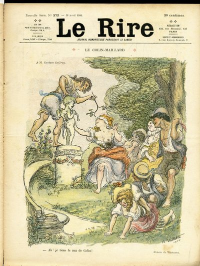 Illustration av Adolphe dit Willette (1857-1926) för omslaget till Le Rire av Adolphe Leon Willette