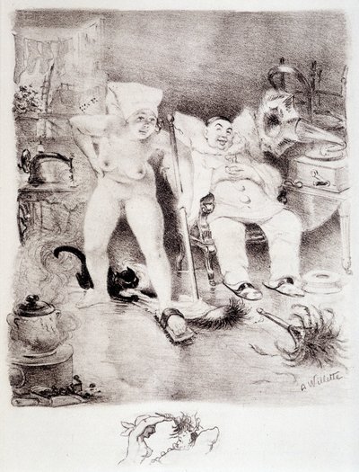 Lathet - teckning av Willette av Adolphe Leon Willette