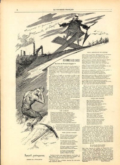 The English Courier, Satirical in B&W av Adolphe Leon Willette