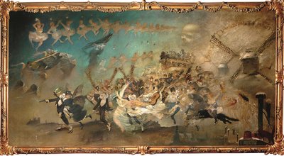 "Parce Domine" Allegorische Komposition aus dem Kabarett "le Chat noir" av Adolphe Leon Willette