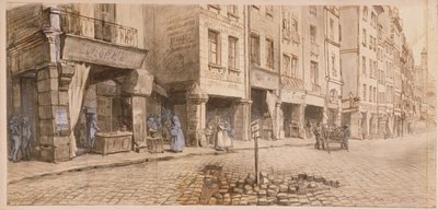 A Street (penna & bläck och wc på papper) av Adolphe Martial Potemont