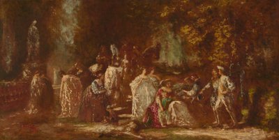 Tillbaka från jakten av Adolphe Monticelli
