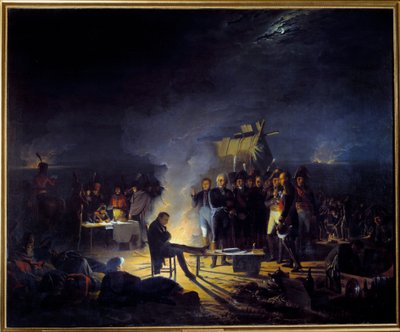 Bivack av Napoleon I på slagfältet Wagram (5-6 juli av Adolphe Roehn