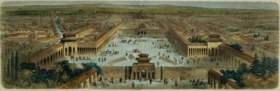 Utsikt över staden Peking från söder av Adolphe Rouergue