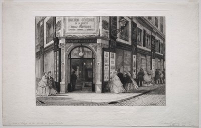 Högkvarter för Société des Aquafortistes, 1864. av Adolphe Théodore Jules Martial Potémont
