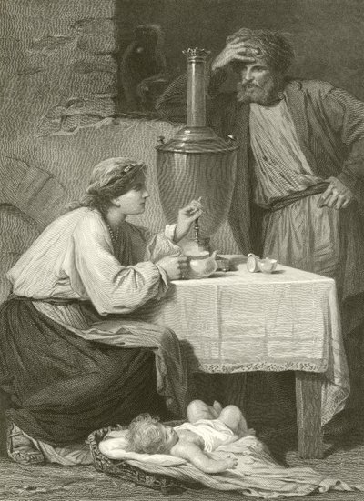 En rysk bondes hem av Adolphe Yvon