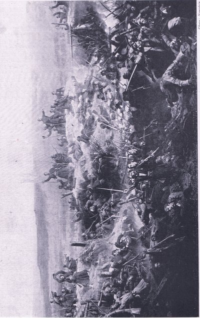 Fransmännens intagande av Malakoff, illustration från British Battles on Land and Sea, 1915 av Adolphe Yvon