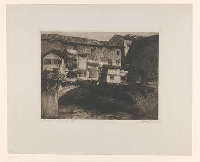 Florens. Ponte Vecchio (originaltitel på objekt) av Adriaan J. van 