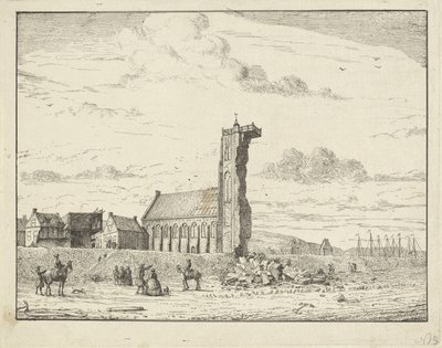 Rasat torn vid Egmond aan Zee, 1741 av Adriaan Spinder