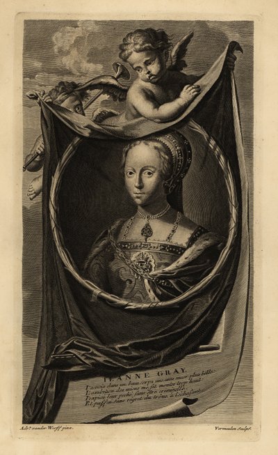 Lady Jane Gray (1537-1554) (gravyr) av Adriaan van der (after) Werff