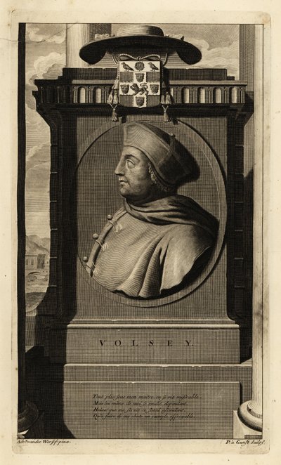 Thomas Wolsey (1473-1530) (gravyr) av Adriaan van der (after) Werff