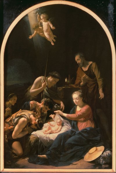 Tillbedjan av herdarna, 1703 av Adriaan van der Werff