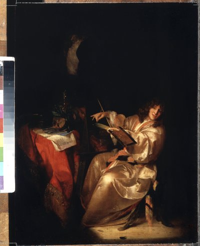 Självporträtt. Målning av Adriaen van der Werff (1659-1722). Olja på trä, 38,5 x 29 cm av Adriaan van der Werff