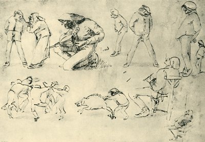 Figurstudier, tidigt 1600-tal, 1943. av Adriaen Brouwer