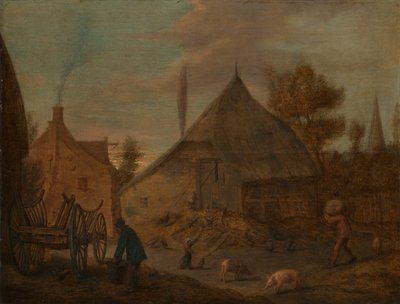 Gårdsplanen av Adriaen Brouwer