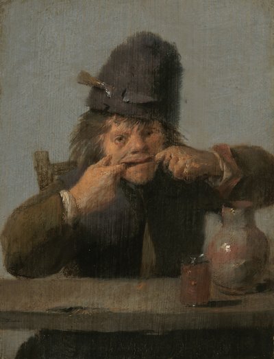 Ungdom som gör ett ansikte, c. 16321635. av Adriaen Brouwer