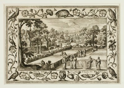 Kristus och lärjungarna i fält, ur Landskap med scener ur Gamla och Nya testamentet samt jaktscener av Adriaen Collaert