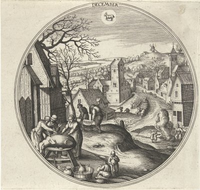 december De tolv månaderna (serietitel) av Adriaen Collaert