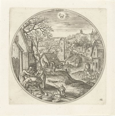 december De tolv månaderna (serietitel) av Adriaen Collaert