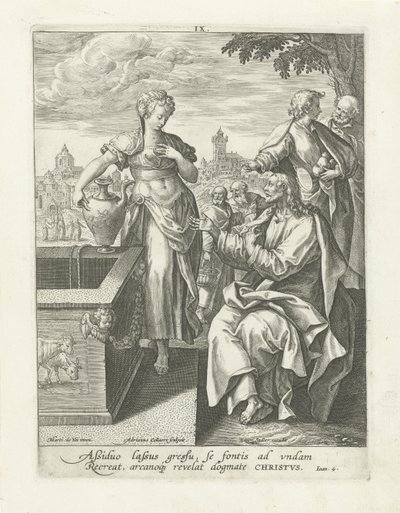 Samtal med den samaritanska kvinnan Life of Christ (serietitel) Vita I. Christi (serietitel) av Adriaen Collaert