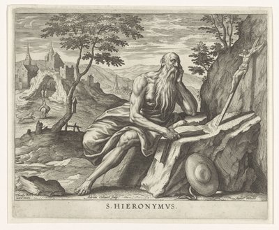 Kyrkofader Jerome De fyra kyrkofäderna (serietitel) av Adriaen Collaert
