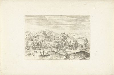 Landskap med en bäck Landskap runt Antwerpen (serietitel) av Adriaen Collaert