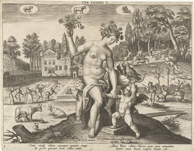 Vår Ver veneris. (titel på objekt) The Four Seasons (serietitel) av Adriaen Collaert