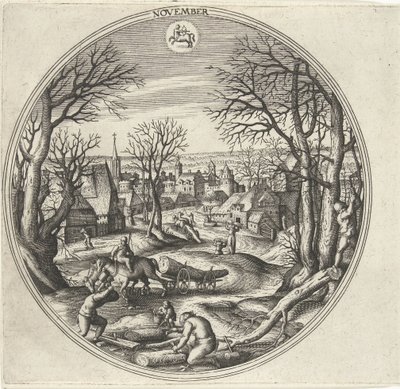 november De tolv månaderna (serietitel) av Adriaen Collaert