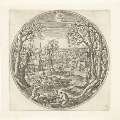 november De tolv månaderna (serietitel) av Adriaen Collaert