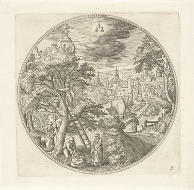 september De tolv månaderna (serietitel) av Adriaen Collaert