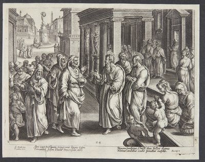 Elymas förblindande av Adriaen Collaert