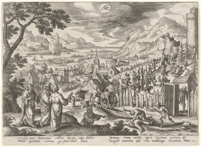 Liknelsen om de orättfärdiga männen av Adriaen Collaert after Hans Bol