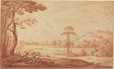 Jägare vilar vid en flod av Adriaen Frans Boudewyns