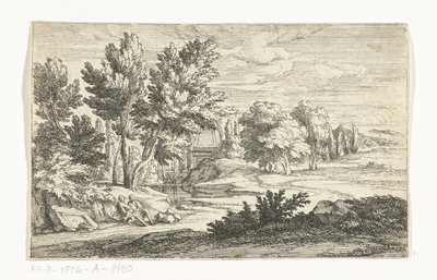 Landskap med begravningsmonument av Adriaen Frans Boudewyns