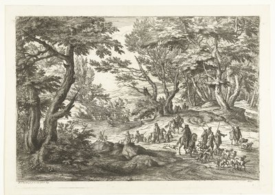 Landskap med jaktsällskap Landskap med jägare (serietitel) av Adriaen Frans Boudewyns