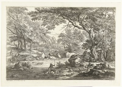 Landskap med vilande jägare Landscapes with Hunters (serietitel) av Adriaen Frans Boudewyns
