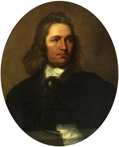 Porträtt av en man (olja på duk) av Adriaen Hanneman