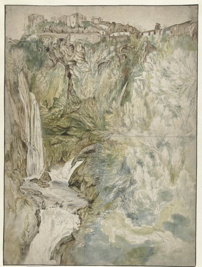 Utsikt över den stora kaskaden i Tivoli av Adriaen Honich (attributed to)