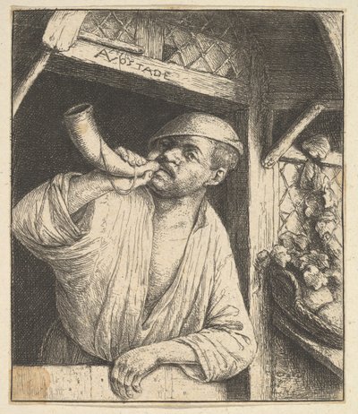 Bagarens blåshorn, 1610-85. av Adriaen Jansz. van Ostade