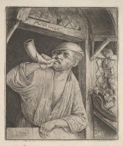 Bagarens blåshorn, 1610-85. av Adriaen Jansz. van Ostade
