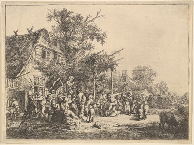 Dans under spaljén, 1610-85. av Adriaen Jansz. van Ostade