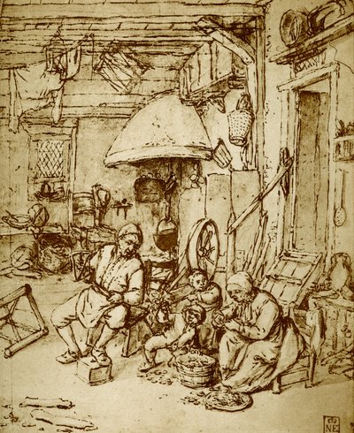 Holländsk bondfamilj av Adriaen Jansz. van Ostade